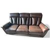 Image 1 : Prospera Home Brown Leather Triple-Seat Power Reclining Sofa