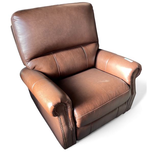 Prospera Home Brown Leather Power Reclining Chair