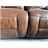 Image 2 : Prospera Home Top Grain Genuine Leather Loveseat Power Recliner Retail $3000