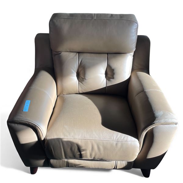 Prospera Home Taupe Leather Armchair