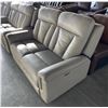 Image 2 : Prospera Home Top Grain Genuine Loveseat Power Recliner Retail $3000