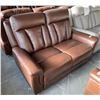 Image 2 : Prospera Home Top Grain Genuine Loveseat Power Recliner Retail $3000