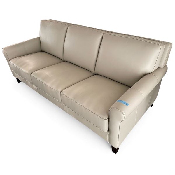 Prospera Home Top Grain Genuine Leather Sofa Retail $3500