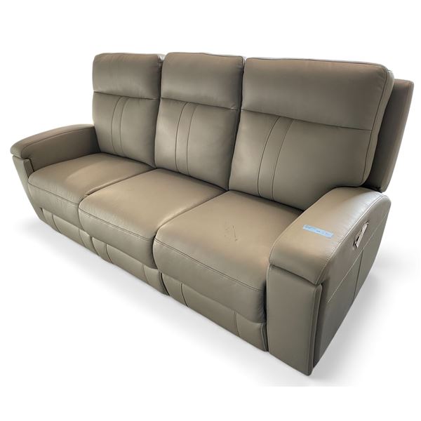 Prospera Home Beige Triple-Seater Powered Reclining Sofa