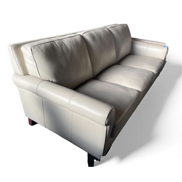 Prospera Home Top Grain Genuine Leather Sofa Retail $3500