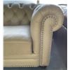 Image 3 : Prospera Home Cream Leather Chesterfield Sofa
