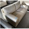 Image 2 : Prospera Home Cream 2 Seat Leather Sofa