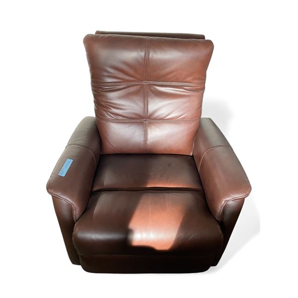 Prospera Home Brown Leather Powered Reclining Chair