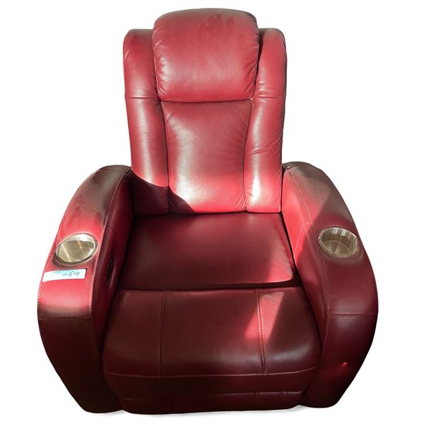Prospera Home Red Leather Home Theatre Recliner