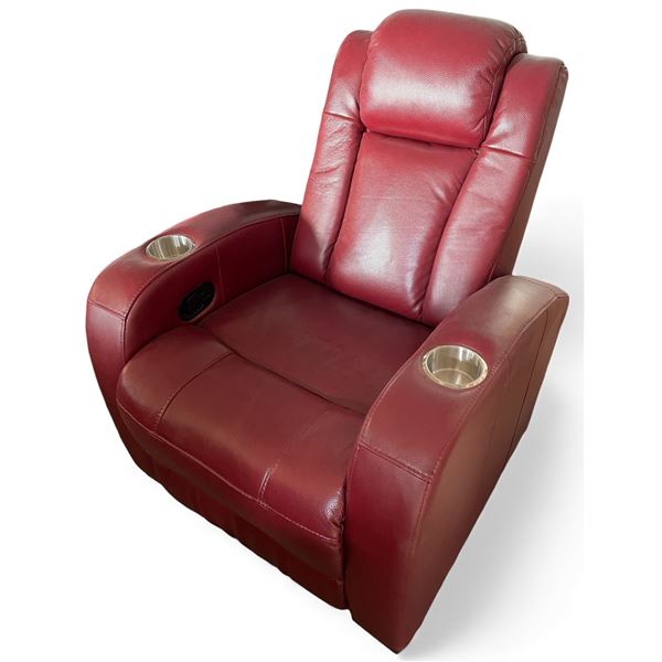 Prospera Home Red Leather Home Theatre Recliner