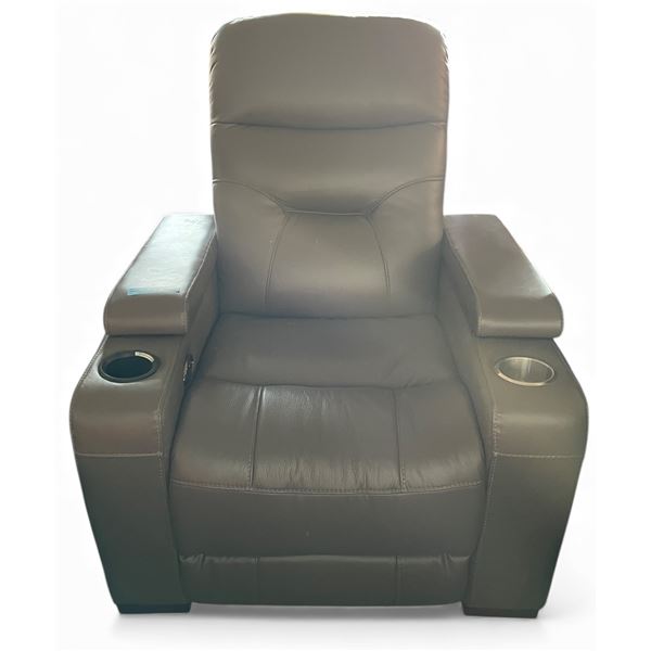Prospera Home Brown Leather Theatre Recliner