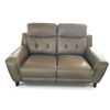 Image 1 : Prospera Home Light Brown Leather Double Seater Powered Reclining Sofa