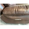 Image 3 : Prospera Home Brown Leather Double Seater Powered Reclining Sofa
