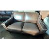 Image 2 : Prospera Home Brown Leather Double Seater Sofa