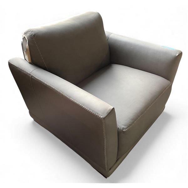 Prospera Home Grey Leather Chair Retail $1500