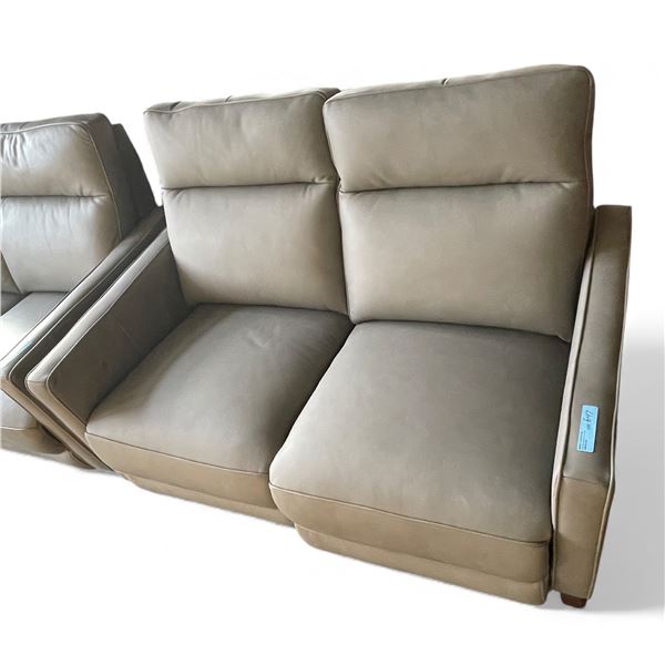 Prospera Home Dark Grey Leather 2 Seater Reclining Sofa