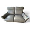 Image 1 : Prospera Home Dark Grey Leather 2 Seater Reclining Sofa