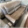 Image 2 : Prospera Home Brown Leather Reclining Sofa