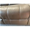 Image 3 : Prospera Home Brown Leather Reclining Sofa