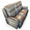 Image 1 : Prospera Home Dark Grey Leather Triple-Seat Power Reclining Sofa