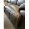 Image 3 : Prospera Home Dark Grey Leather Triple-Seat Power Reclining Sofa