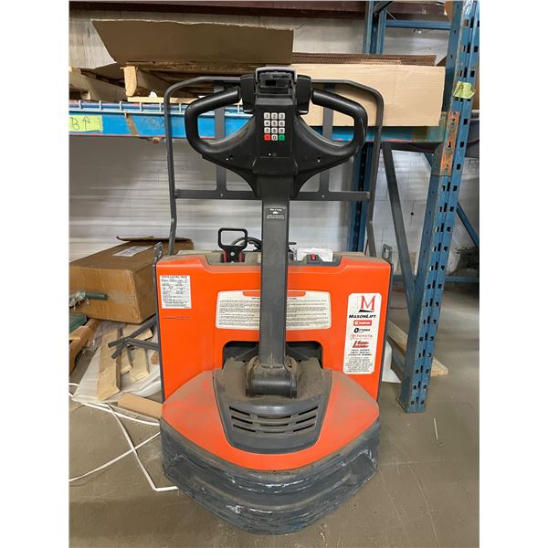Toyota 8HBW23 Electric Pallet Jack â€“ 4,500 lb Capacity, Model 8HBW23, Working Co