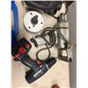 Image 5 : Assorted Power Tool Lot - Drills, Recip Saw, Router Base & Accessories