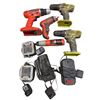 Image 1 : Cordless Tool & Charger Bundle - Ryobi, Black & Decker, Etc.
