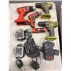 Image 2 : Cordless Tool & Charger Bundle - Ryobi, Black & Decker, Etc.