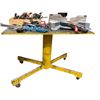 Image 1 : Heavy-Duty Rolling Shop Stand / Tool Base - Yellow Steel Frame