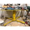 Image 2 : Heavy-Duty Rolling Shop Stand / Tool Base - Yellow Steel Frame