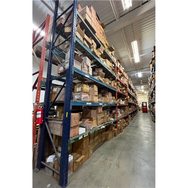 Racking - Approx 9 Uprights 18' H x 42" D w/ 35 Horizontal Beams 110.5" L