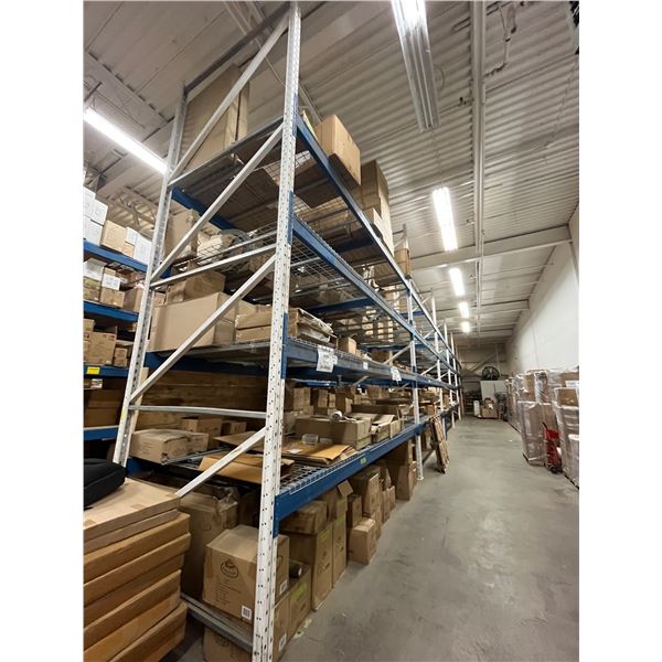 Racking - Approx 7 Uprights 18' H x 73" D w/ 22 Horizontal Beams 172.5" L