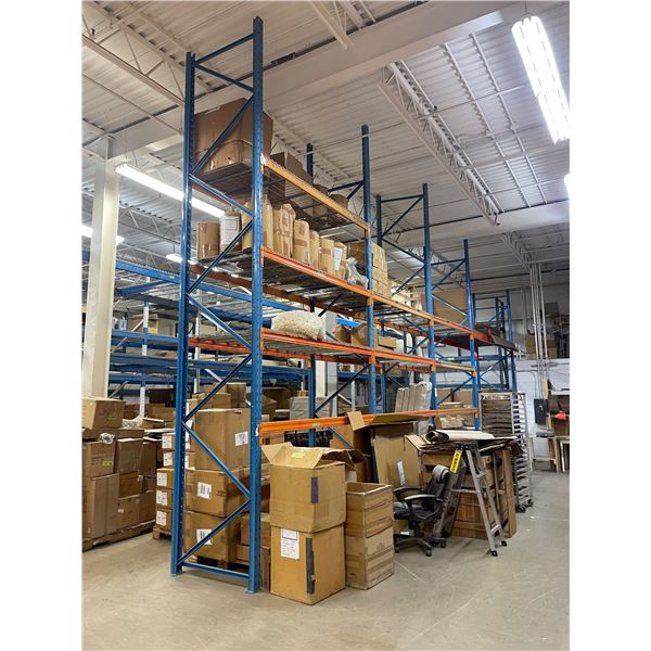 Racking - Approx 5 Uprights 19' H x 42" D w/ 8 Horizontal Beams 98" L