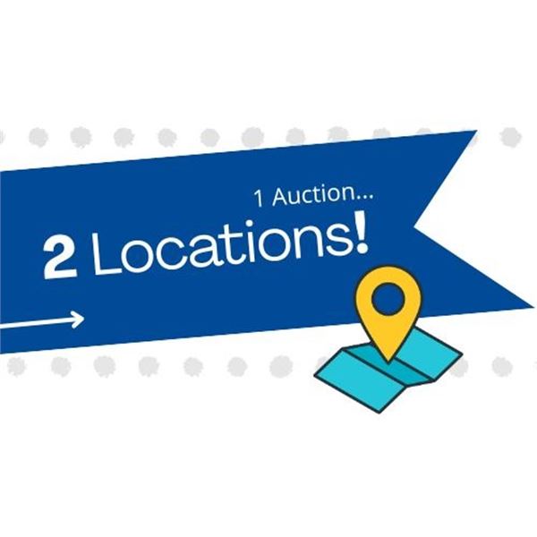 We have two locations for this auction! Check before bidding.