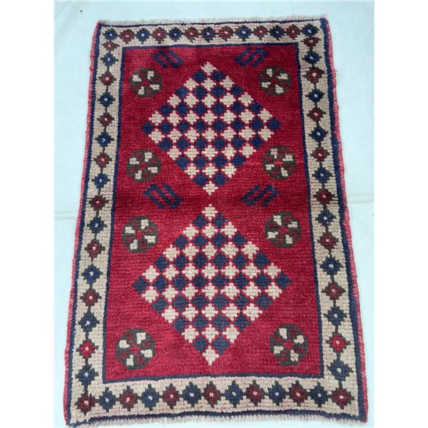 Hakan Kourosh 100% Authentic Hand Knotted Wool Persian Rug Handmade in Iran Origin: Shiraz - geometr