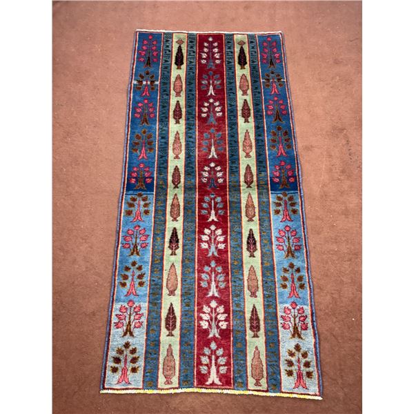 Hakan Kourosh 100% Authentic Hand Knotted Wool Persian Rug Origin: Saveh - Geometric map with sheep 