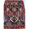 Image 3 : Hakan Kourosh, 100% Authentic Hand Knotted Wool Persian Rug Origin: Bakhtiyar -  Geometric map, Low 