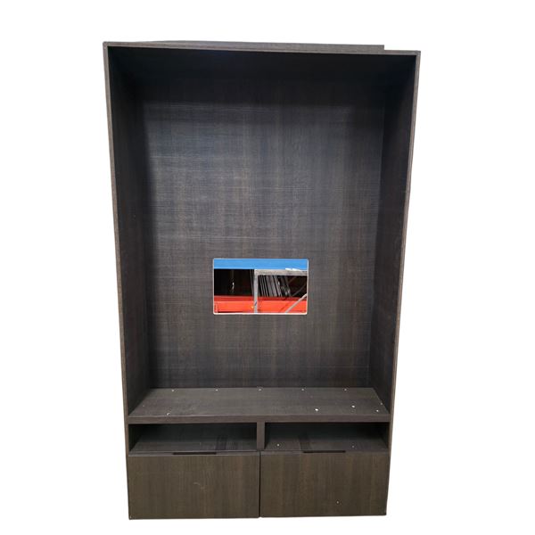 Large Dark Espresso Wall Unit Entertainment Cabinet (49L x 14Wx 82 H")