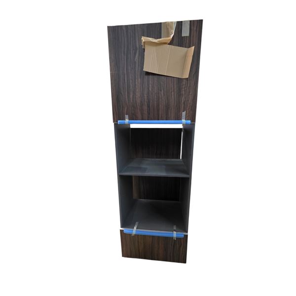 Tall Walnut Wood Grain Storage Tower (87" H)