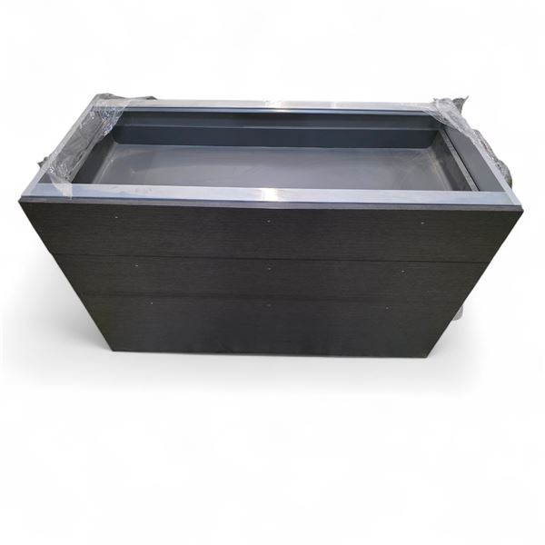 Dark Wood Grain Base Cabinet 3 Tier