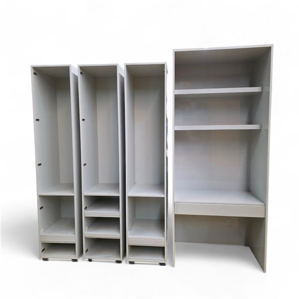Set of 4 White Closet/Storage Towers