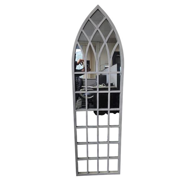 Gothic Arch Window-Pane Wall Mirror