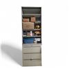 Image 1 : Tall Metal Office Storage Shelf with 2-Drawer Lateral File Cabinet  & Desk