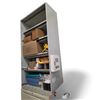 Image 2 : Tall Metal Office Storage Shelf with 2-Drawer Lateral File Cabinet  & Desk