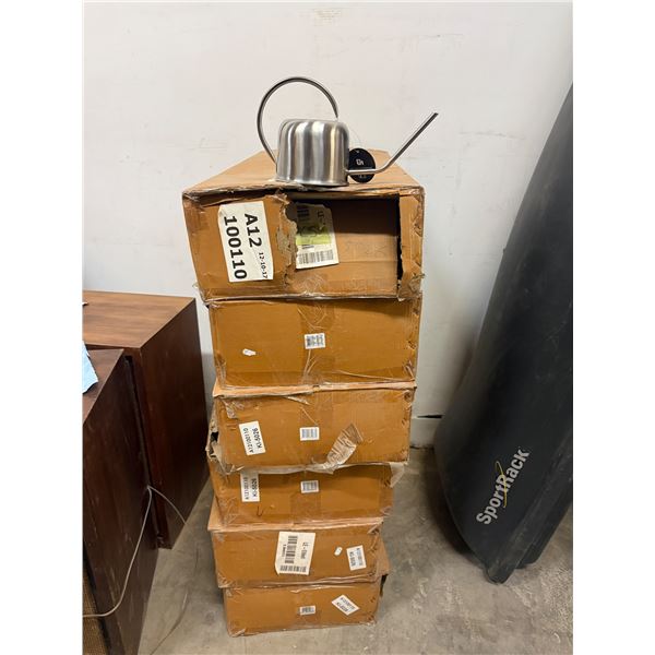 6 boxes of stainless steel watering cans