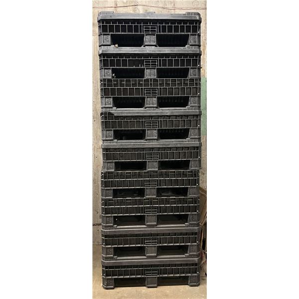 Group of 9 Collapsible Bulk Containers -32 x 30 x 34"