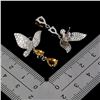 Image 3 : BEAUTIFUL BUTTERFLY CITRINE EARRINGS IN 14K WHITE PLATED GOLD OVER 925 STERLING SILVER - APPRAISED R
