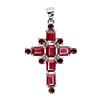 Image 1 : RUBY PENDANT IN 14K WHITE PLATED GOLD OVER 925 STERLING SILVER - APPRAISED REPLACEMENT VALUE $ 670