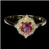 Image 1 : CUSHION CUT HIGH CLARITY PINK TOPAZ RING IN 14K WHITE PLATED GOLD OVER 925 STERLING SILVER -SIZE 9 -